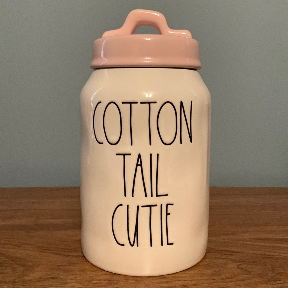 NEW! Rae Dunn “Cotton Tail Cutie” Easter Canister 🐰